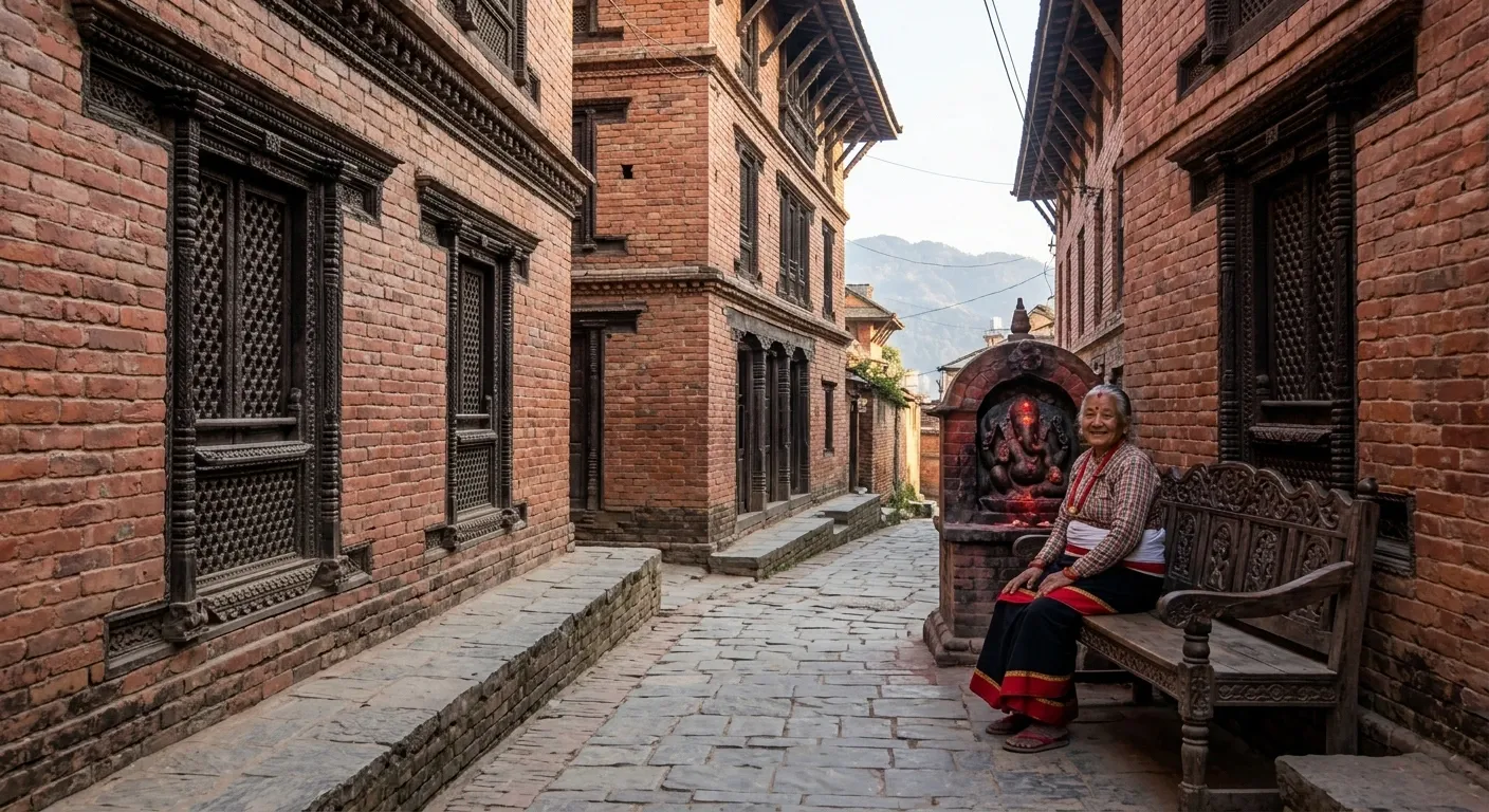 Old Nepali architecture in Panauti City of Nepal