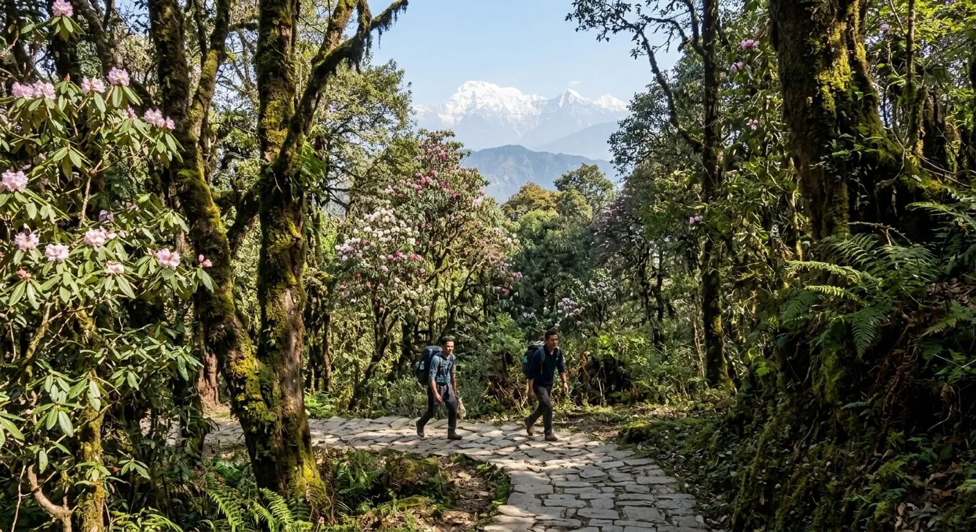 Beautiful trekking Trail on the way to nagarkot