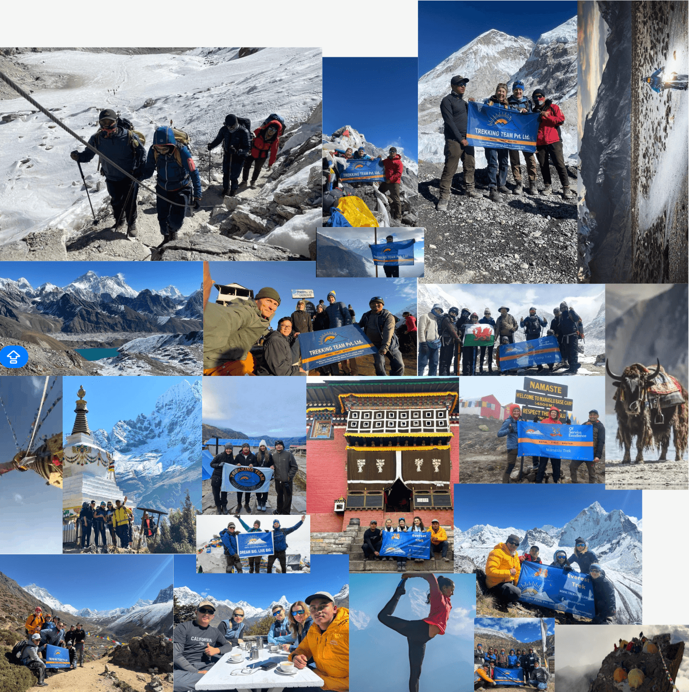Trekking Team guides and trekkers on a Himalayan trail