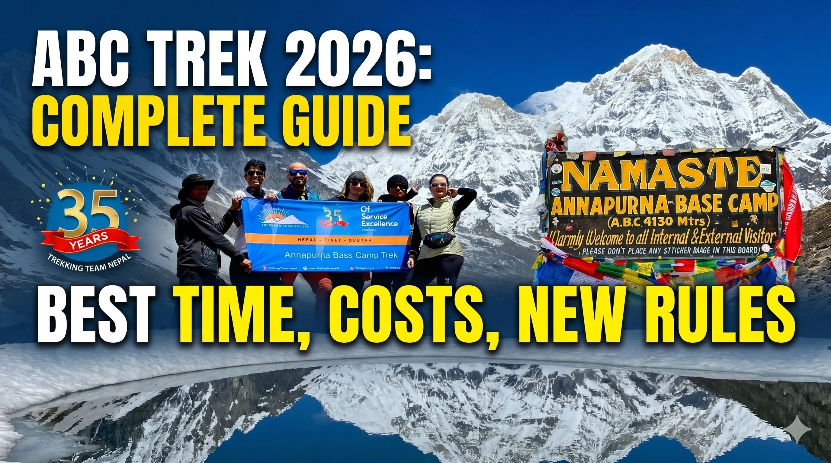 Annapurna Base Camp trek 2026 complete guide ABC sanctuary amphitheatre sunrise Annapurna South Machapuchare Nepal