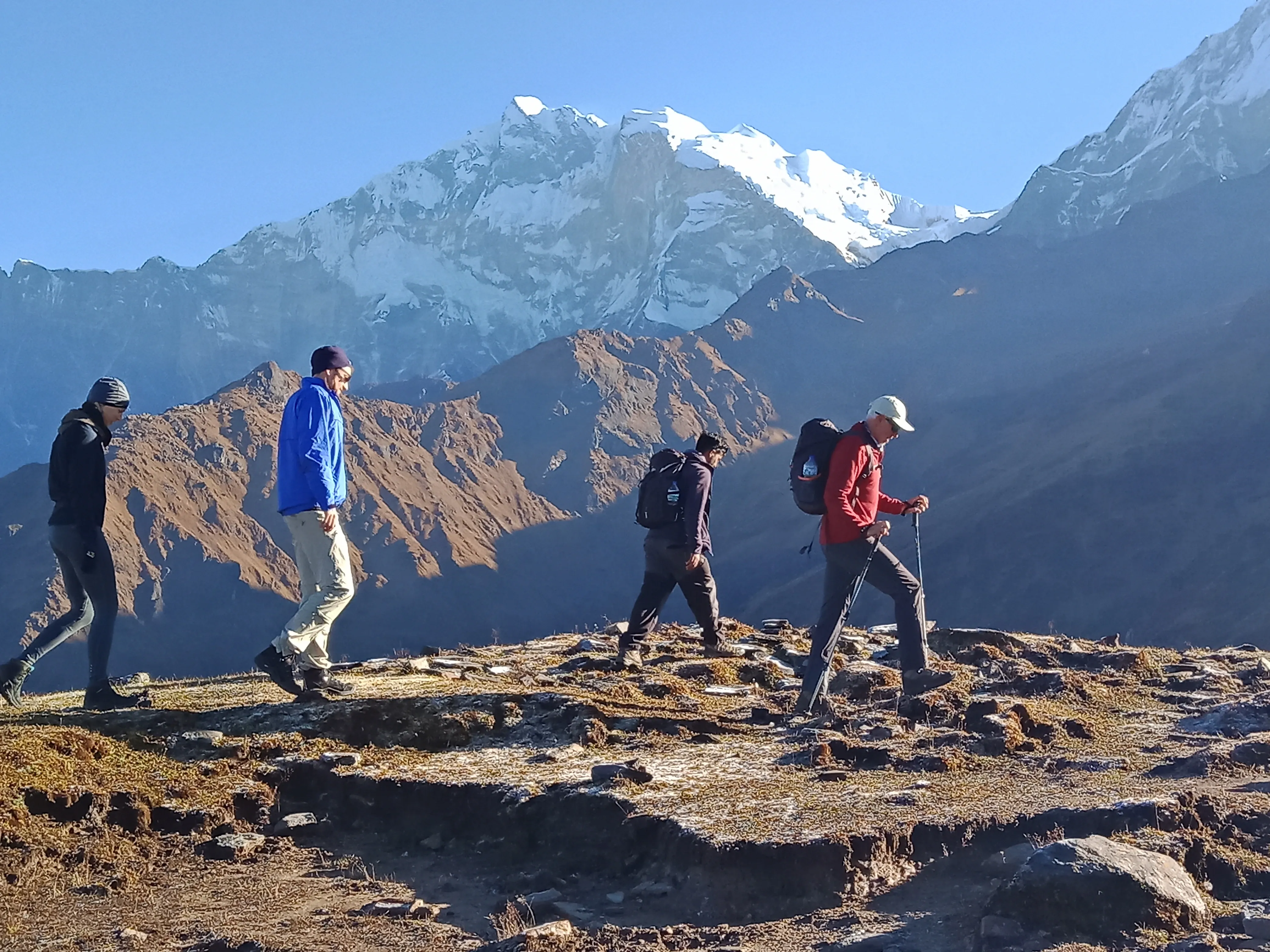 alt="Licensed trekking guide from Trekking Team Nepal with trekkers on Everest Base Camp trail mandatory guide requirement 2026"